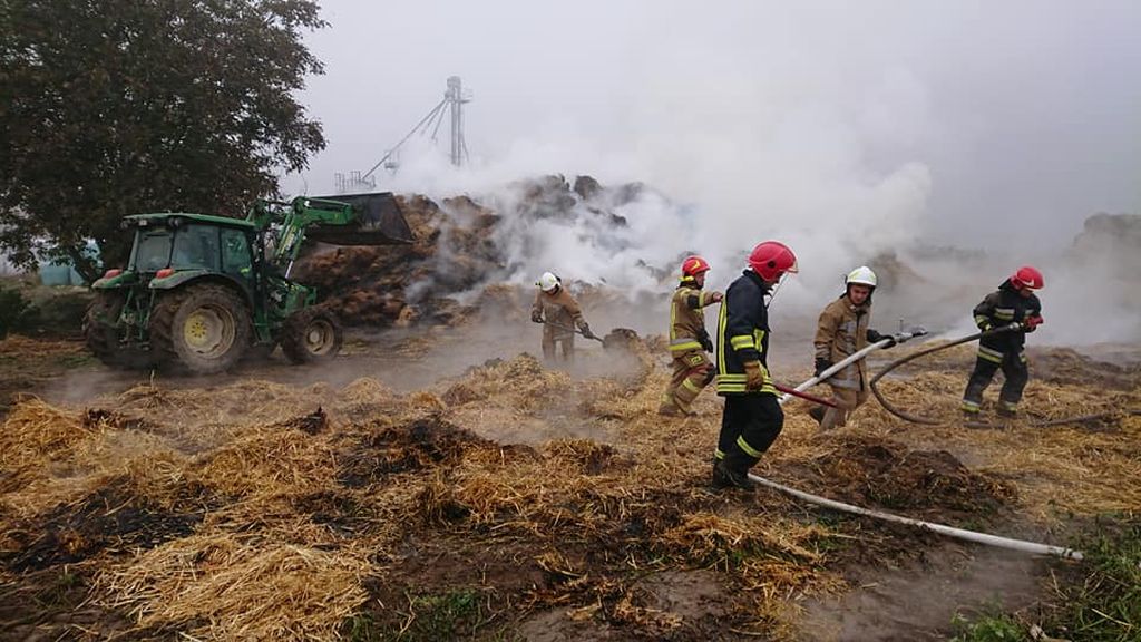 pożar bel słomy, gminia Wojciechów, Wojciechów Kolonia Piąta, Stary Gaj, Andrzej Szacoń