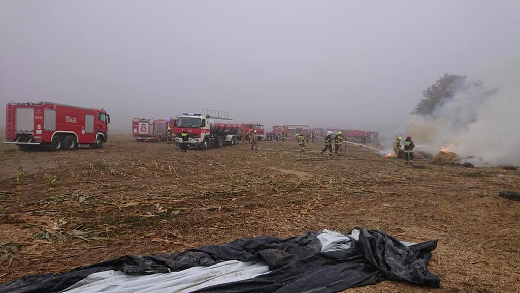 pożar bel słomy, gminia Wojciechów, Wojciechów Kolonia Piąta, Stary Gaj, Andrzej Szacoń