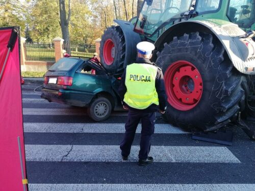 wypadki z udziałem ciągników rolniczych, Bledno, powiat kutnowski, DK nr 92