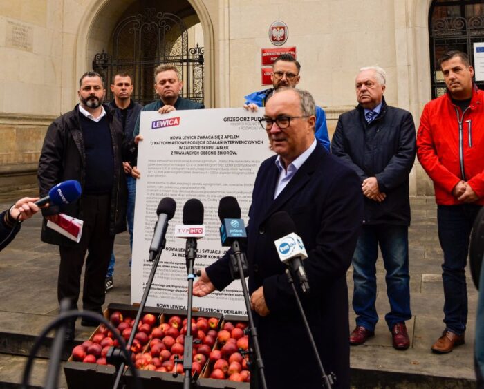 Lewica, sadownictwo, interwencyjny skup jabłek, Włodzimierz Czarzasty