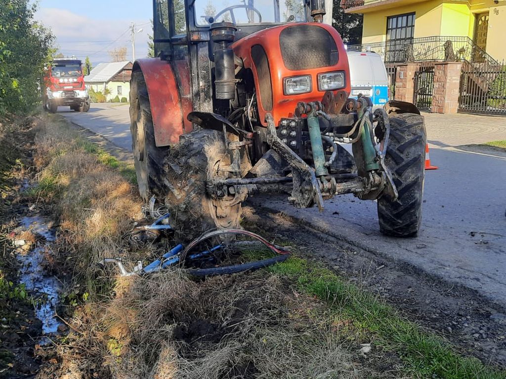 rowerzysta potrącony przez ciągnik, Szczereż, powiat nowosądecki, Justyna Basiaga