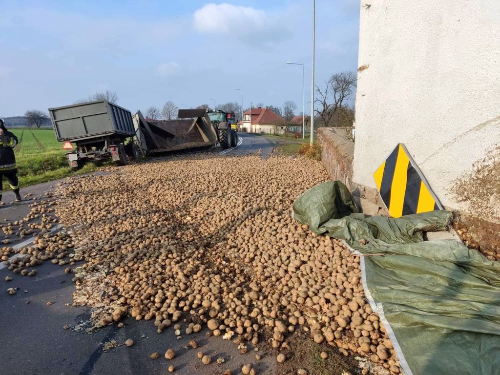 wypadki z udziałem ciągników, Żuchlowo, powiat górowski, KP PSP Góra