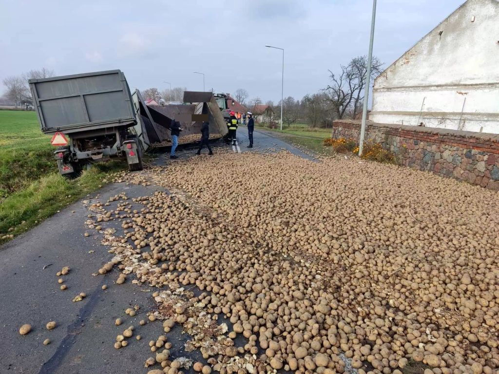 wypadki z udziałem ciągników, Żuchlowo, powiat górowski, KP PSP Góra