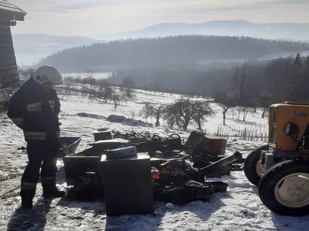 pożary w gospodarstwach, Wola Kosnowa, powiat nowosądecki, KMP PSP Nowy Sącz
