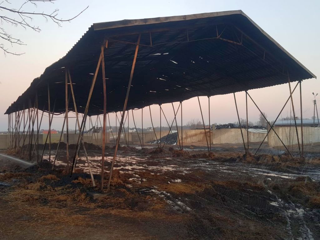 pożar balotów słomy, Brudzyń, Mariusz Owczarek, KP PSP Turek