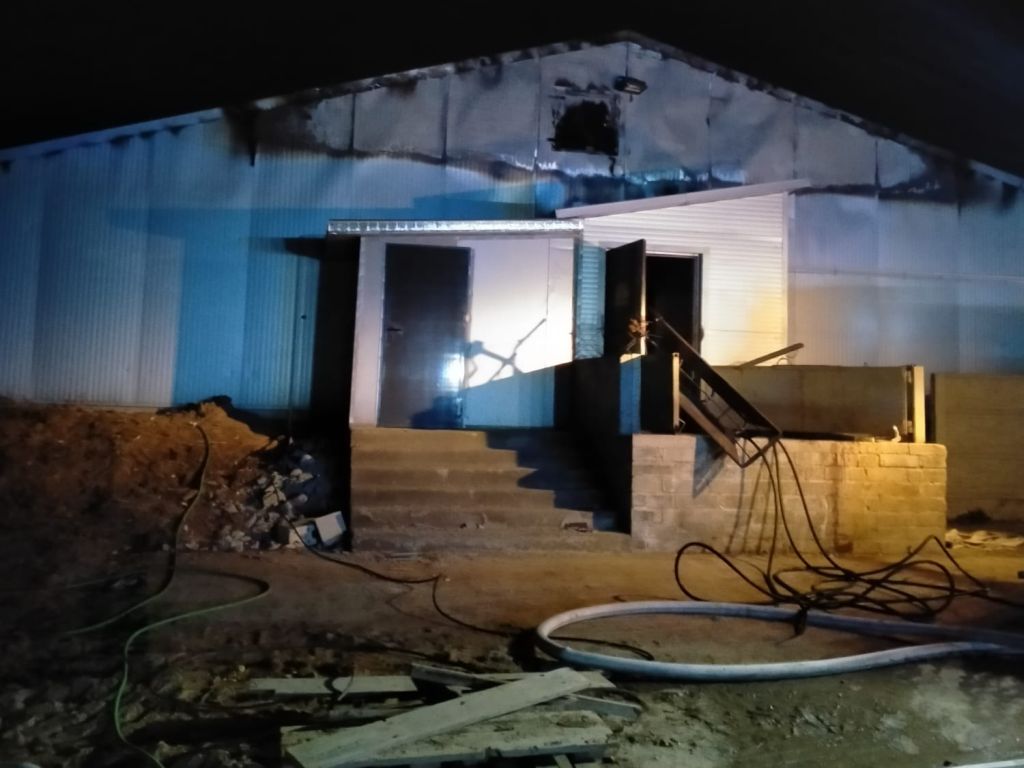 pożar chlewni, Chotycze, KP PSP Łosice, tuczniki