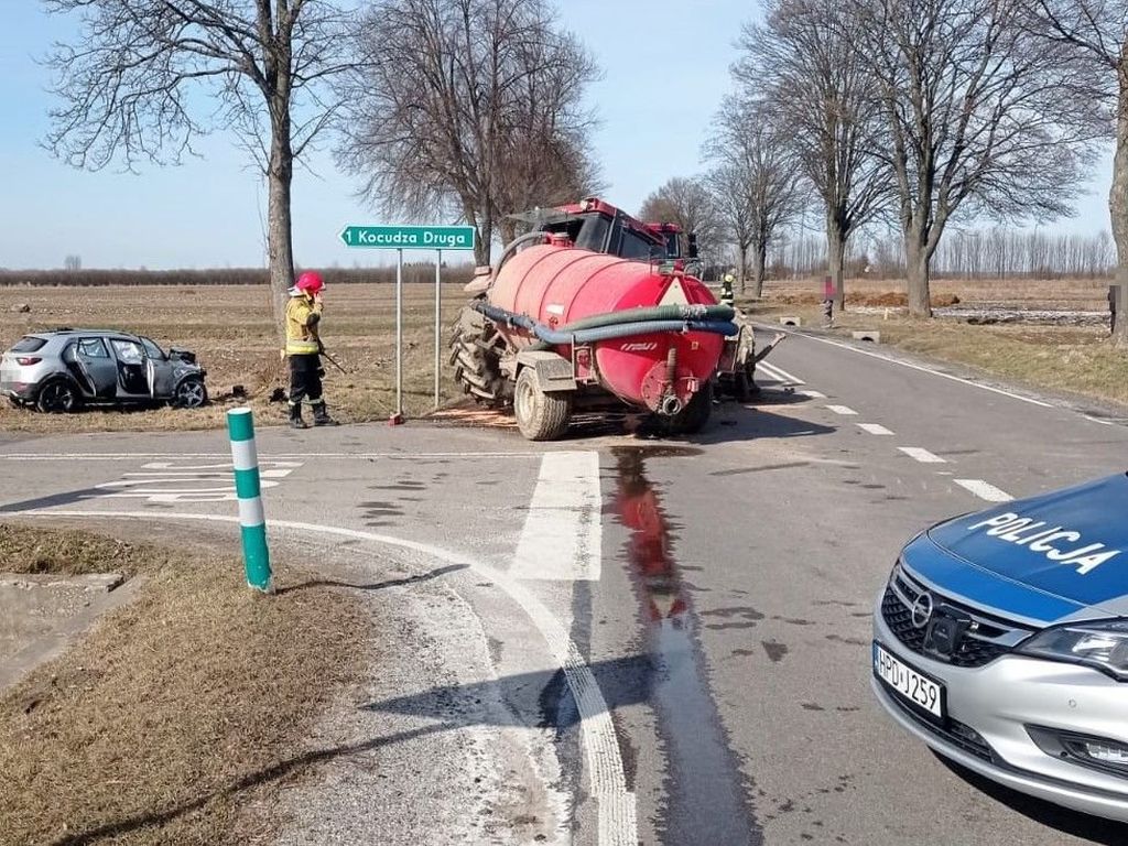 wypadki z udziałem ciągników rolniczych, Kocudza, powiat janowski, KPP Janów Lubelski