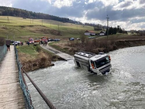 transport mleka, Myscowa, powiat jasielski, KP PSP Jasło