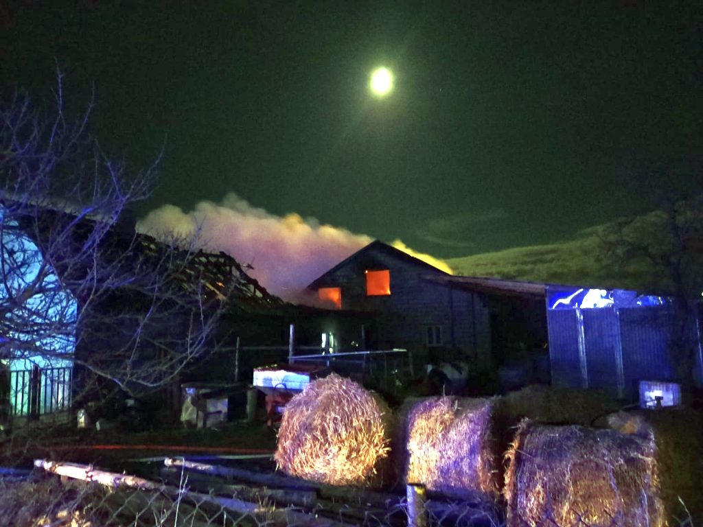 dołęgi, pożar, pożar stodoły