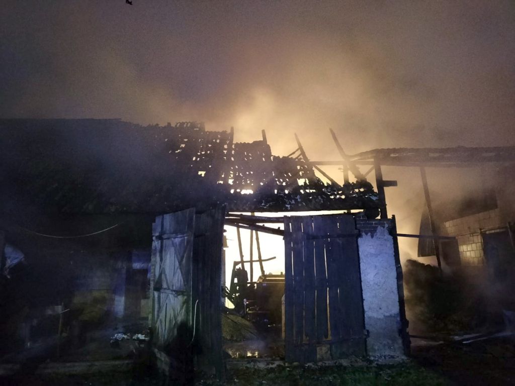 dołęgi, pożar, pożar stodoły
