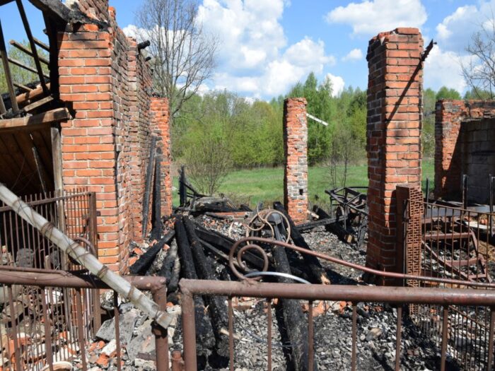 pożar stodoły, Słomiana, gmina Pysznica, powiat stalowowolski