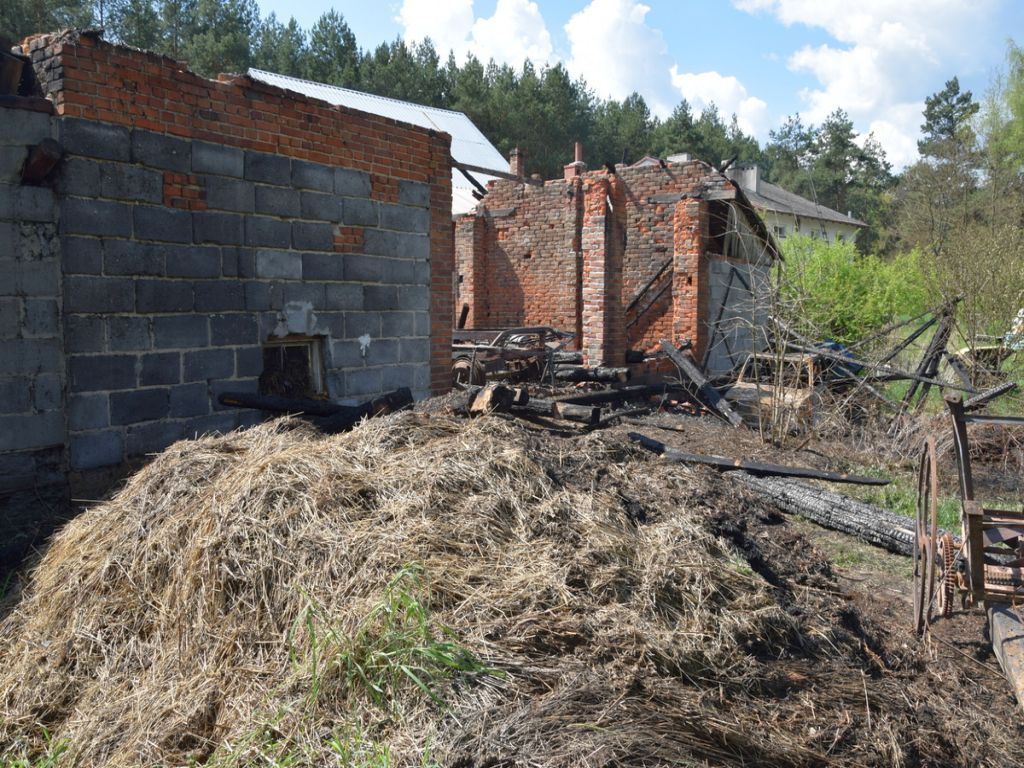 pożar stodoły, Słomiana, gmina Pysznica, powiat stalowowolski