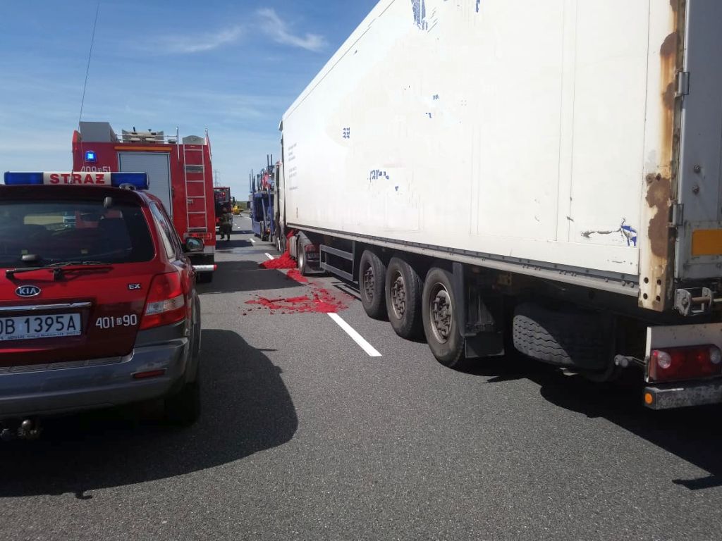 przecier pomidorowy, zderzenie ciężarówek, autostrada A4, Michałów, Marek Zagórski