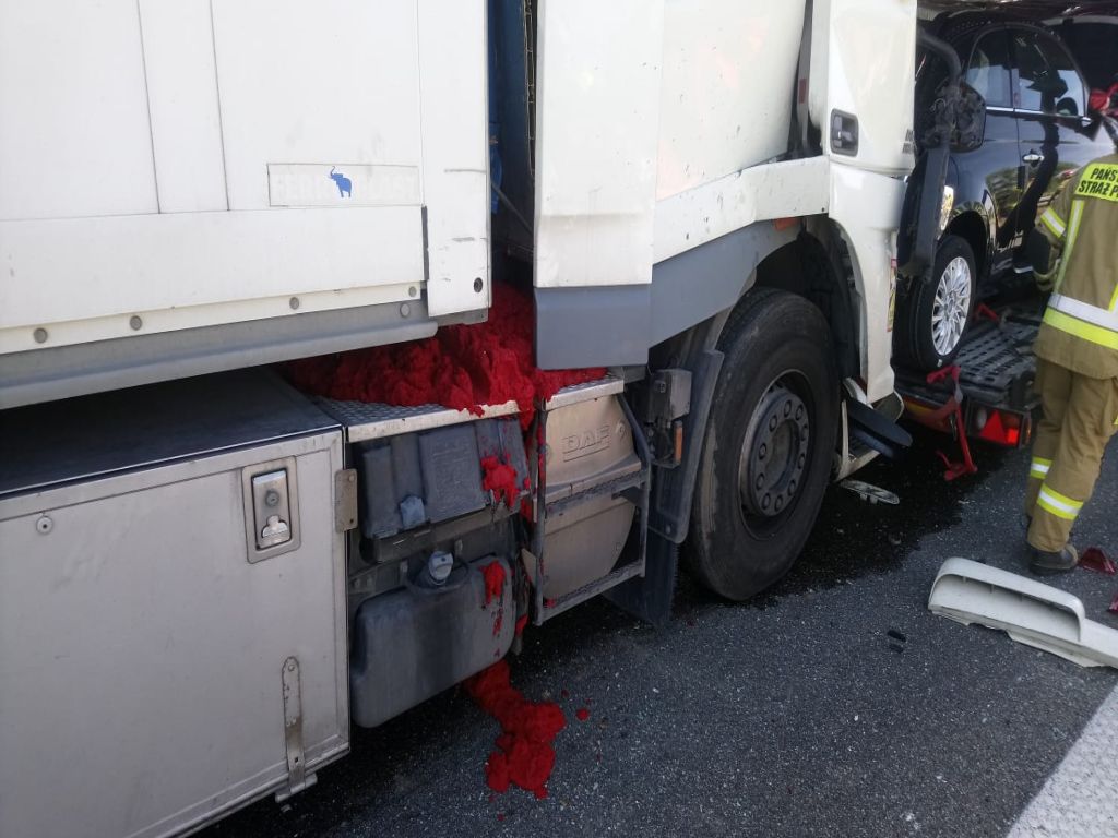 przecier pomidorowy, zderzenie ciężarówek, autostrada A4, Michałów, Marek Zagórski