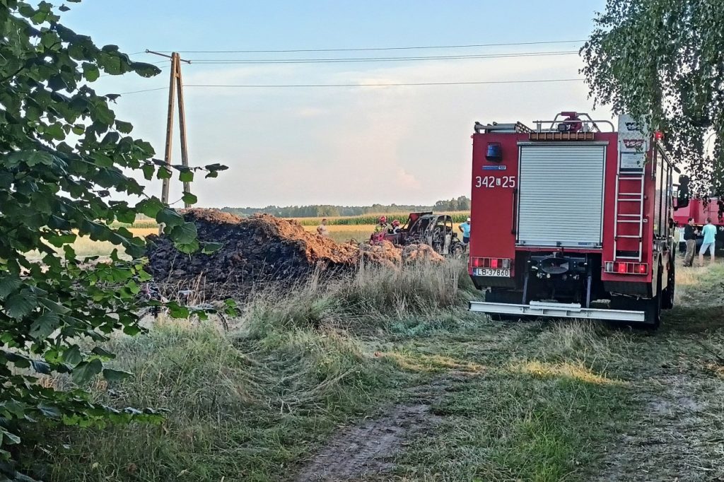 pożary maszyn rolniczych, powiat bialski, Biała Podlaska, Krzywowólka