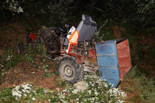 ciągnik przygniótł mężczyznę, traktor samoróbka, Jodłówka Tuchowska, KMP Tarnów