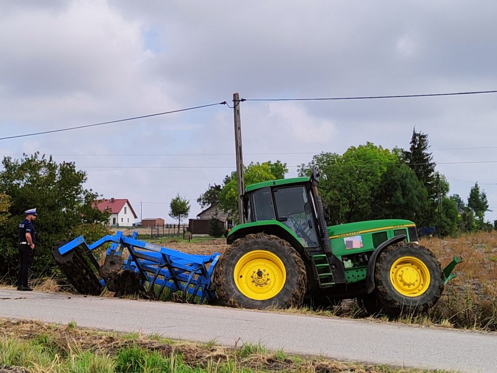mężczyzna przejechany przez ciągnik, Wierzbice, Proszowice, śmigłowiec LPR