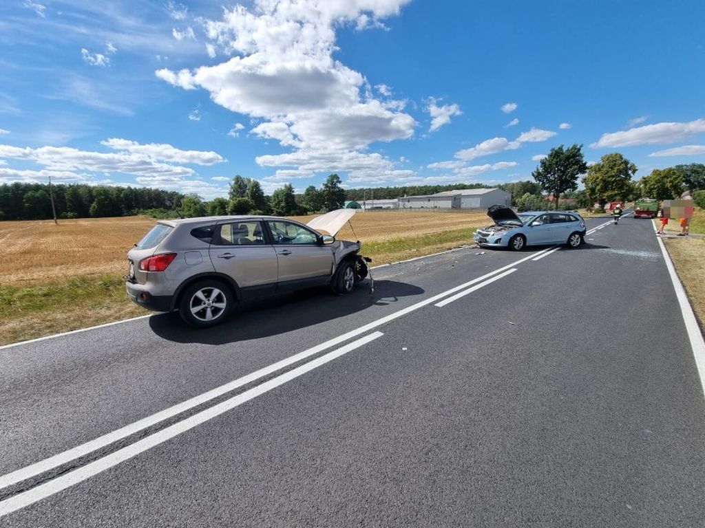 wypadek, samochód, ciągnik