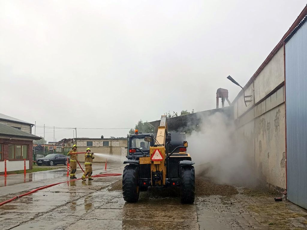 pożar makuchu słonecznikowego, Werbkowice, powiat hrubieszowski, Marcin Lebiedowicz, KP PSP Hrubieszów