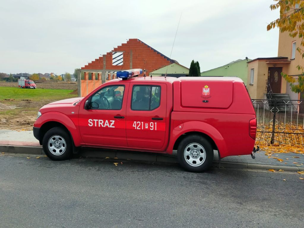 pożar obory, Dalki, hodowla bydła, powiat gnieźnieński, KP PSP Gniezno