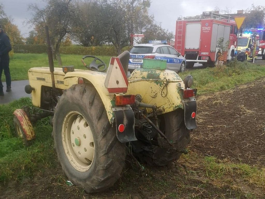 zginął pod kołami traktora, Chwalęcice, powiat sieradzki, Mariola Sucherska, KPP Sieradz