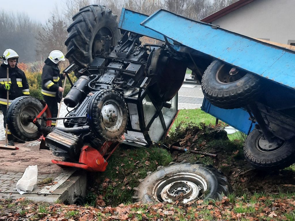 wypadki z udziałem ciągników rolniczych, dachowanie traktora, Łukasz Klecki, Buczyna