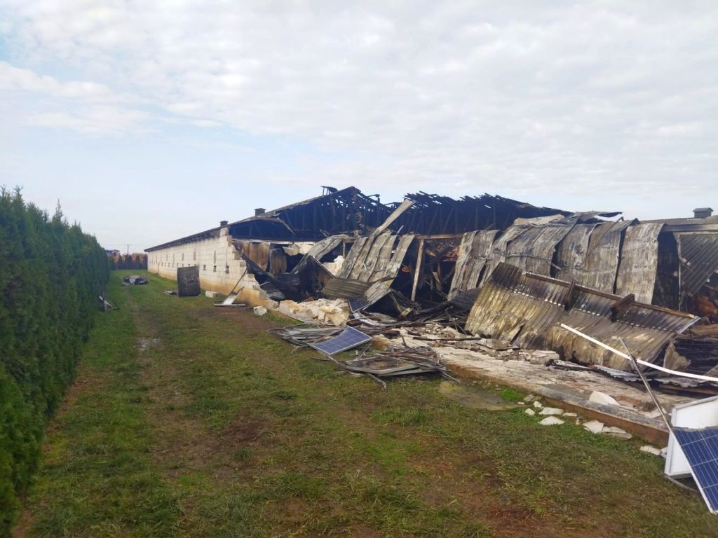 pożar kurnika, Wierzchowiska Pierwsze, powiat świdnicki, KP PSP Świdnik