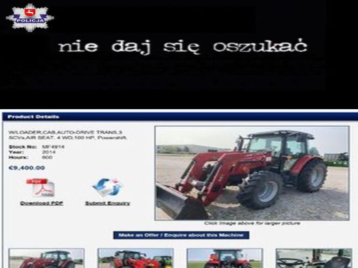 wirtualne maszyny rolnicze, oszustwa w internecie, Małgorzata Pawłowska, Tomaszów Lubelski