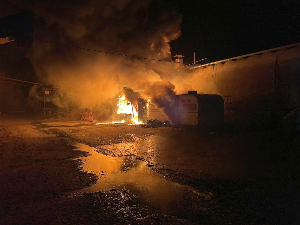pożar zbiornika z paliwem na fermie hodowlanej, Dąbrówka, Marcin Nyczka, KP PSP Gostyń