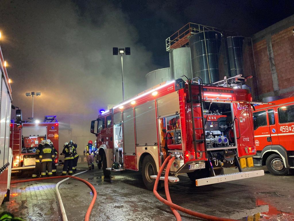 pożar, zakłady mięsne, golina