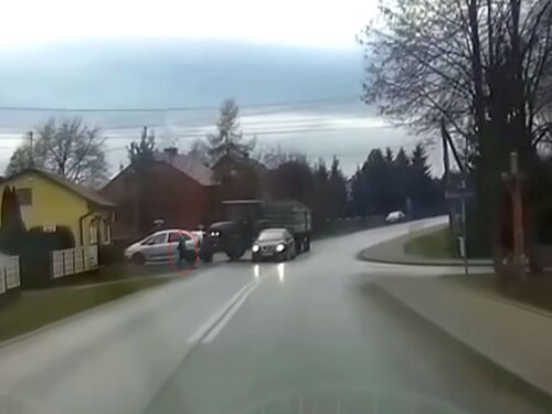 traktor, wypadek