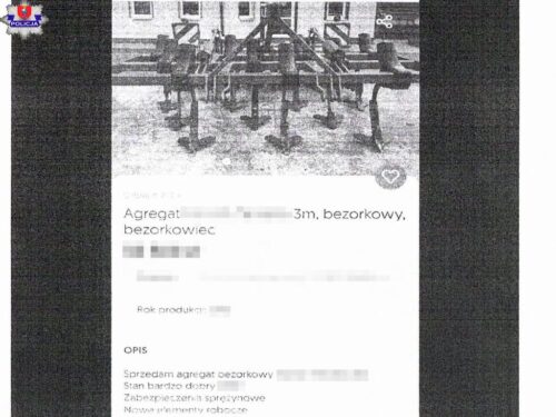 oszustwo, oferta w internecie, oszukany na maszynie, kmp zamość