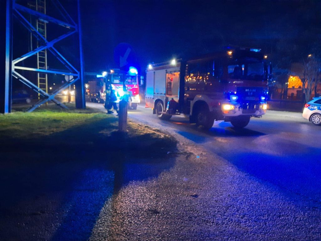 kp psp łęczna, bogdanka, wypadek ciągnik, lubelszczyzna