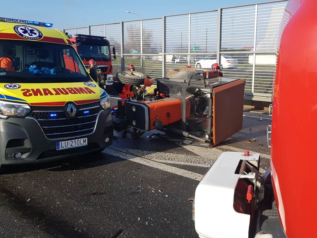 kmp lublin, km psp lublin, elizówka, śmierć traktorzysty, wypadek ciągnik