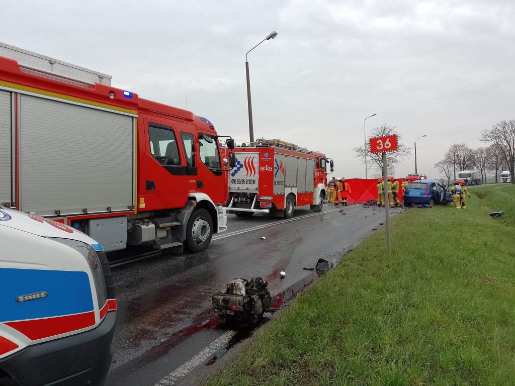 mleczarka, przewóz mleka, wypadek drogowy, kp psp krotoszyn