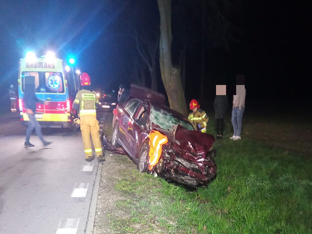 wypadek drogowy, wypadek ciągnik, kpp sochaczew, kpp sztum