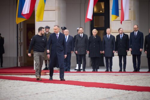Wołodymyr Zełenski, Andrzej Duda, zboże z Ukrainy