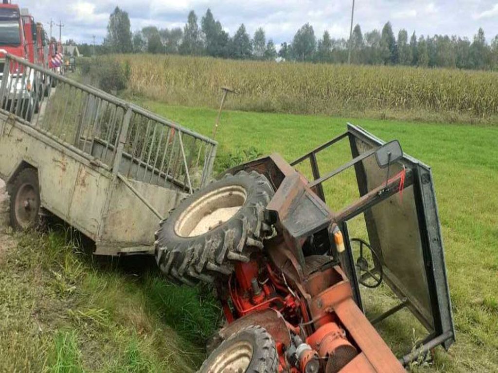 psp gorzów, policja zielona góra, wypadek traktorzysty, choroba