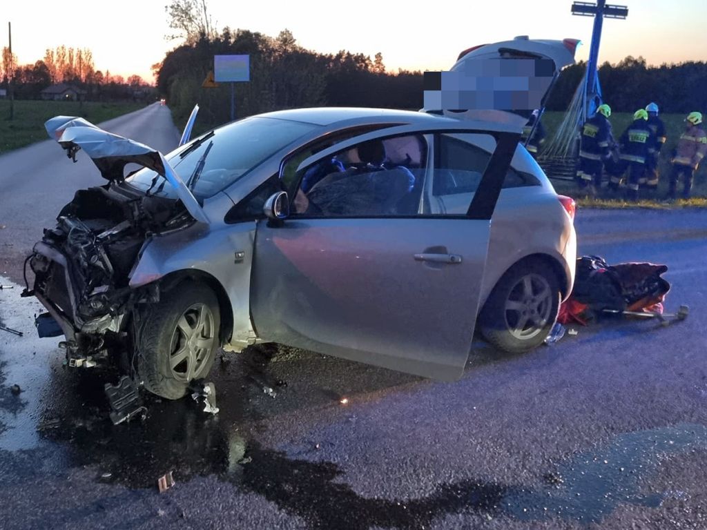 kmp piotrków trybunalski, kmp białystok, wypadek ciągnik, kolizja, pijany kierowca