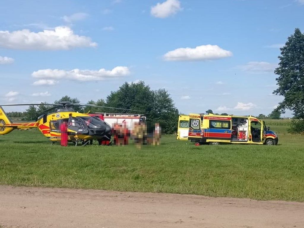 kmp biała podlaska, wypadek, upadek, dach, eternit, naprawa, gospodarstwo, lpr