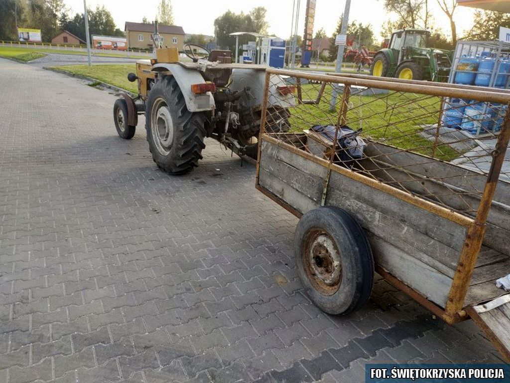 kpp pińczów, pijany traktorzysta, przewóz osób, zakaz