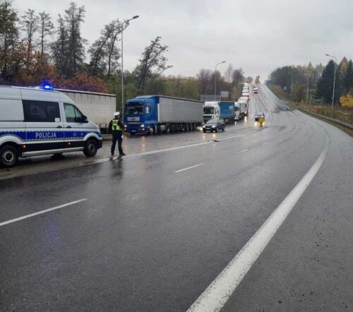 zełenski, granica, polska, blokada