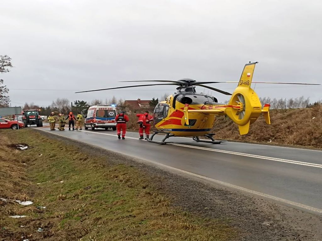 kpp sztum, wypadek, zdarzenie drogowe, skuter, ciągnik
