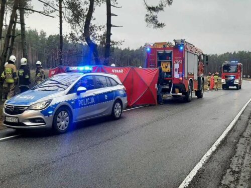 kpp opoczno, wypadek, zdarzenie drogowe, śmierć mężczyzny