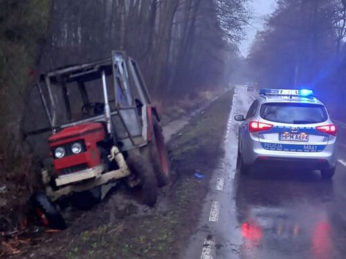 kpp siemiatycze, ciągnik w rowie, pijany traktorzysta, zarzuty