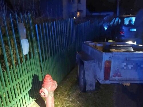 kpp busko-zdrój, wypadek, auto, przyczepa