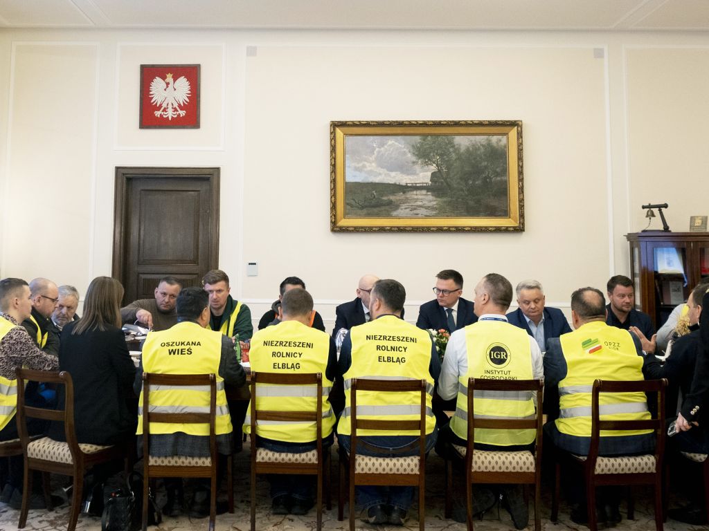 sejm, hołownia, marszałek, rolnicy, protest rolników