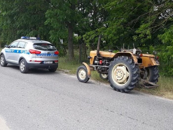 kpp braniewo, kontrola drogowa, ciągnik, traktorzysta, tablice rejestracyjne