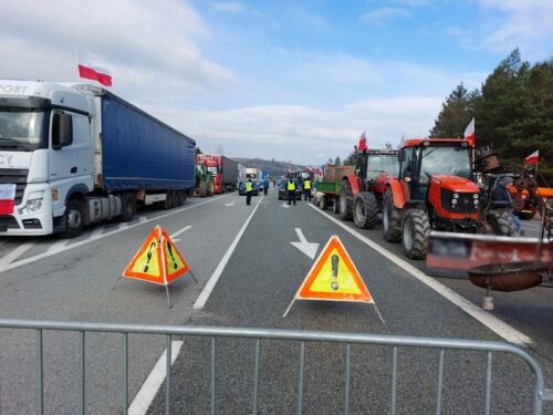 protest rolników, przejście graniczne, chyżne, granica