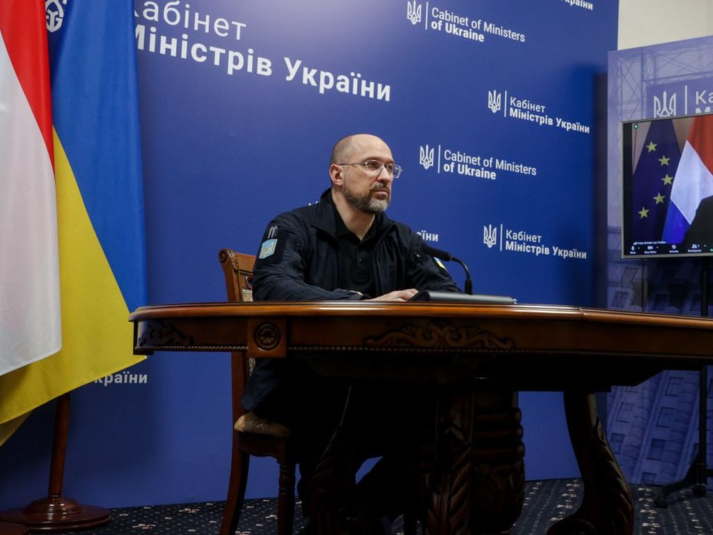 premier, ukraina, szmyhal, granica